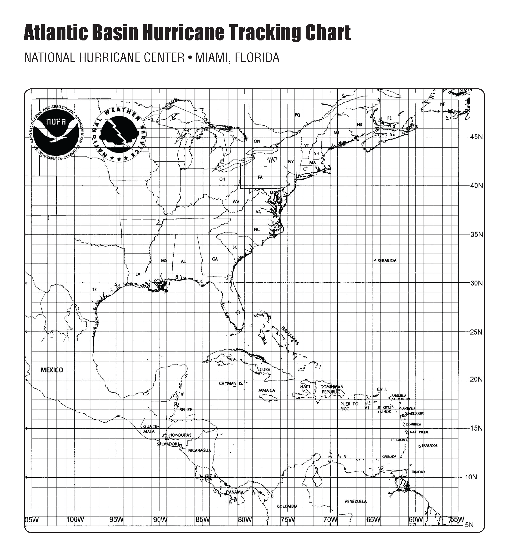 Free Printable Hurricane Tracking Map - Free Printable Template