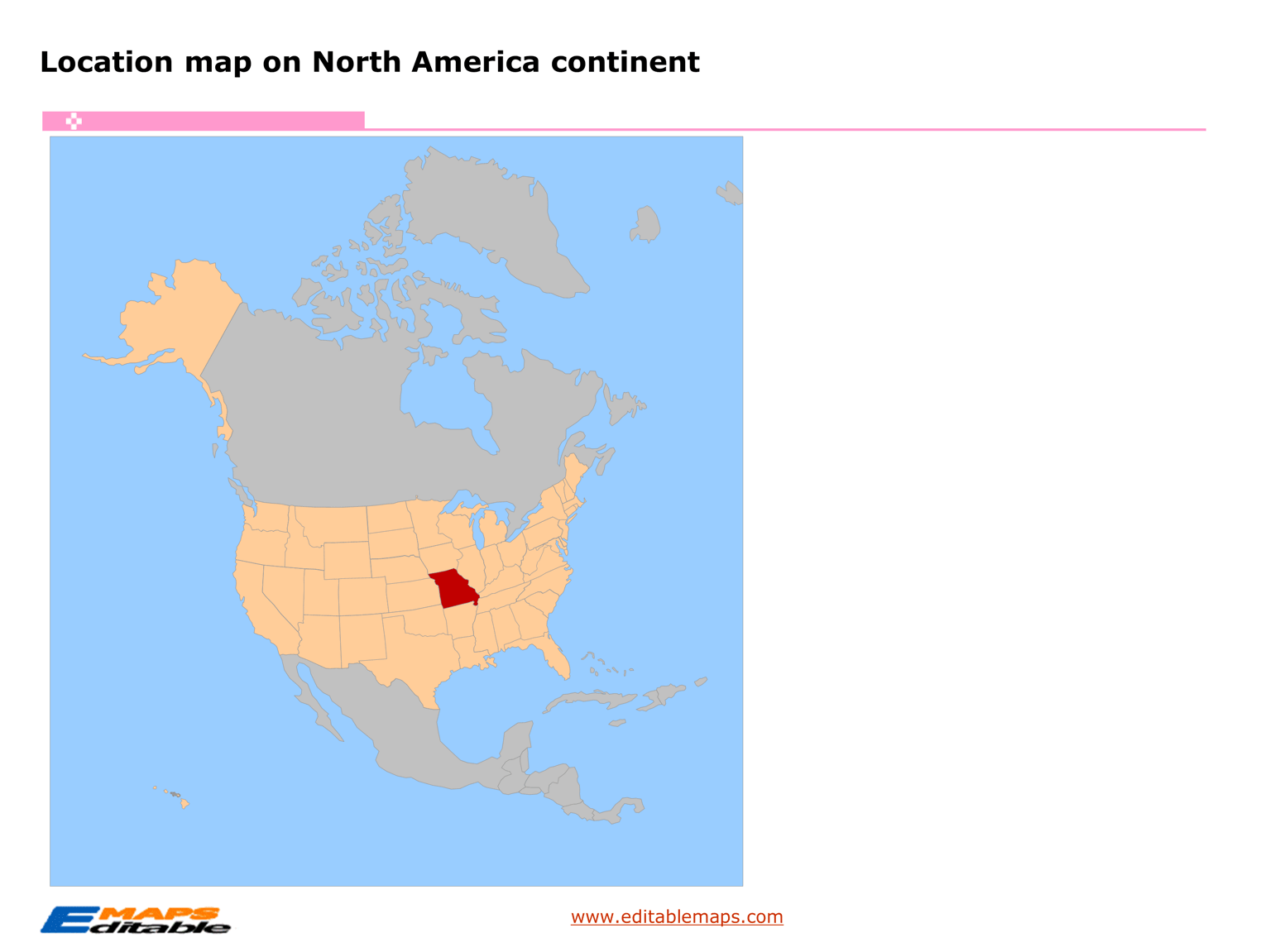 Missouri map Editable PowerPoint Maps
