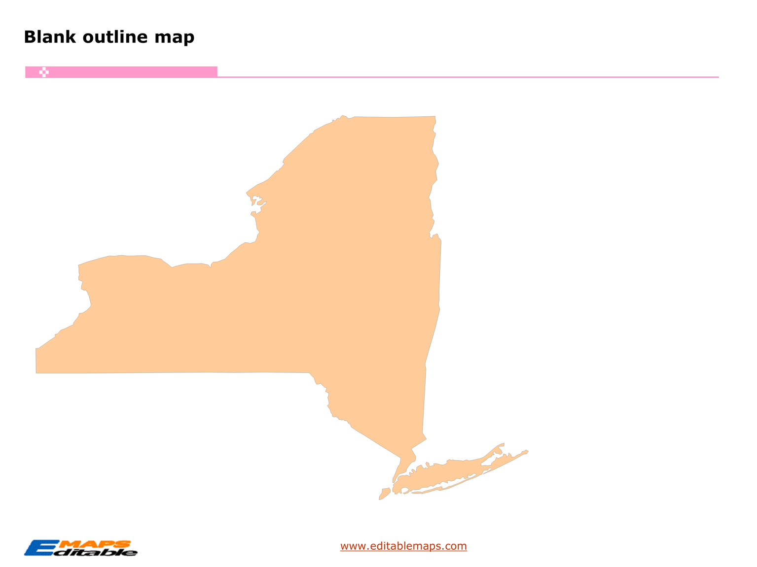 New York map Editable PowerPoint Maps