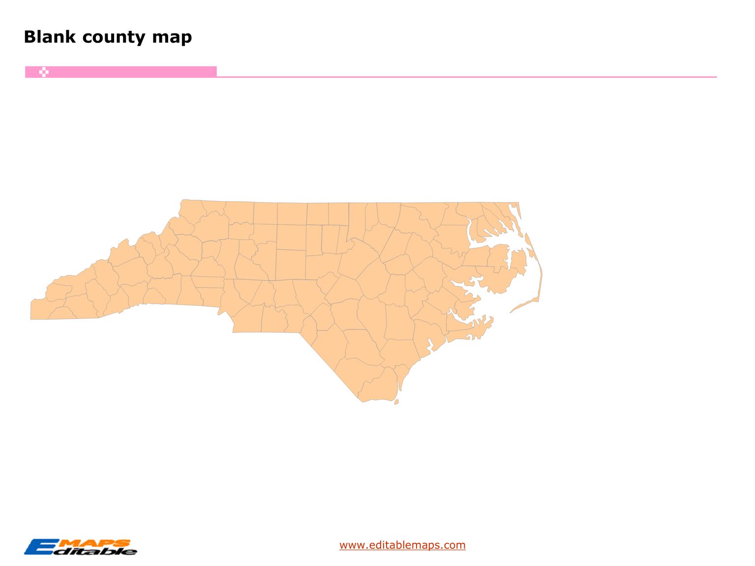 North Carolina map Editable PowerPoint Maps