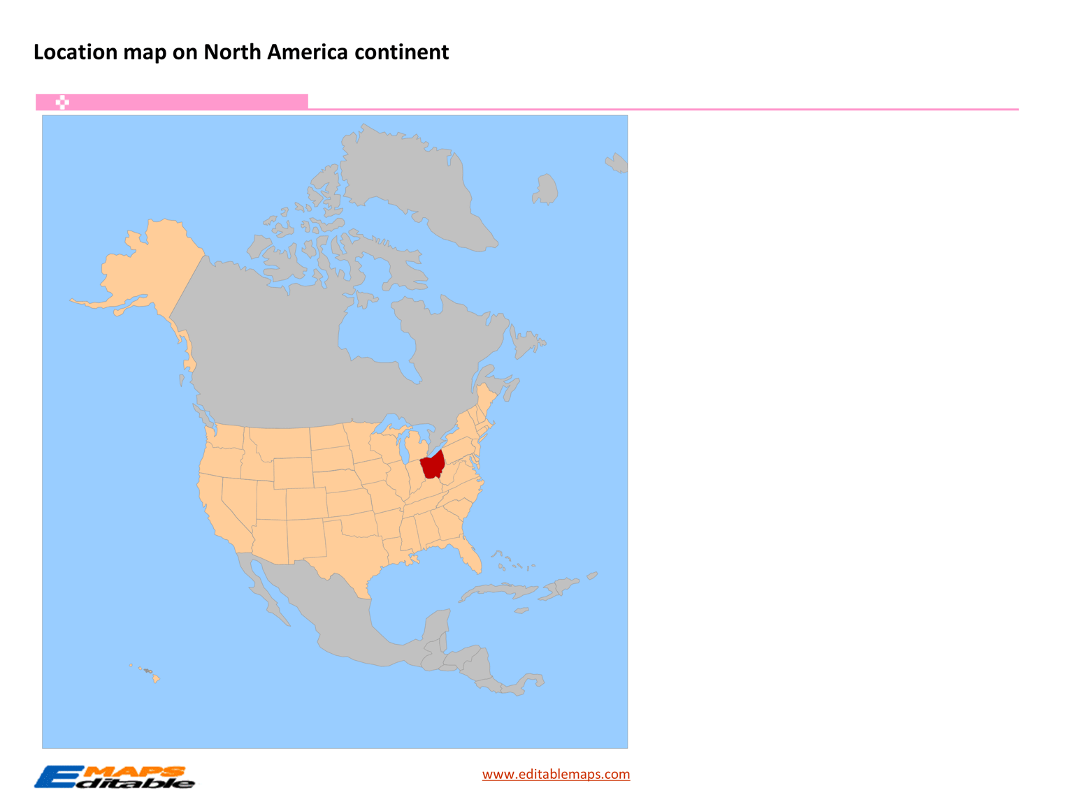 Ohio map Editable PowerPoint Maps