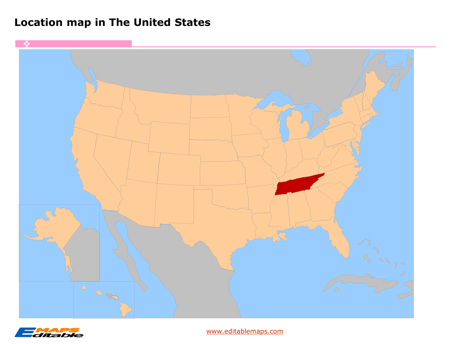 Tennessee State Usa Vector Map Isolated Stock Vector, 44 OFF