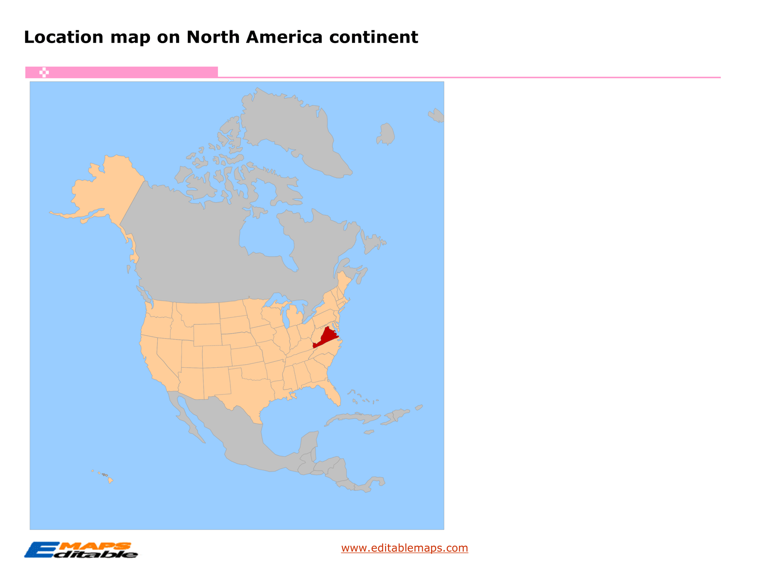 Virginia map Editable PowerPoint Maps
