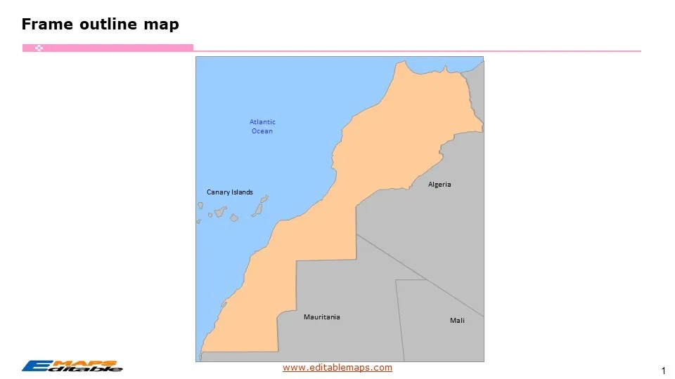 Morocco Map with 12 Regions, 62 Provinces and 13 Prefectures Editable