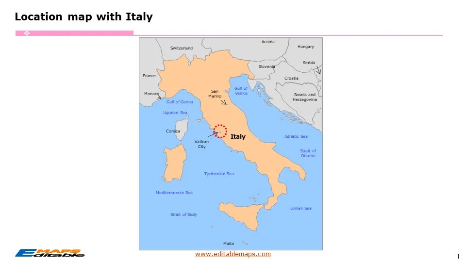 Vatican City Map Editable PowerPoint Maps