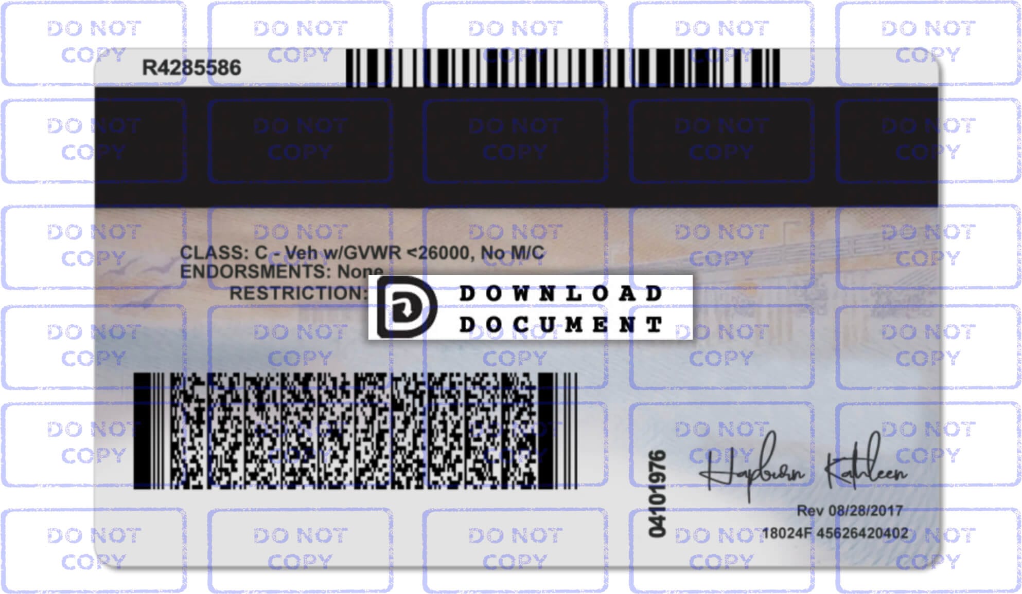 California Driver License Template (V1) EDIT DL