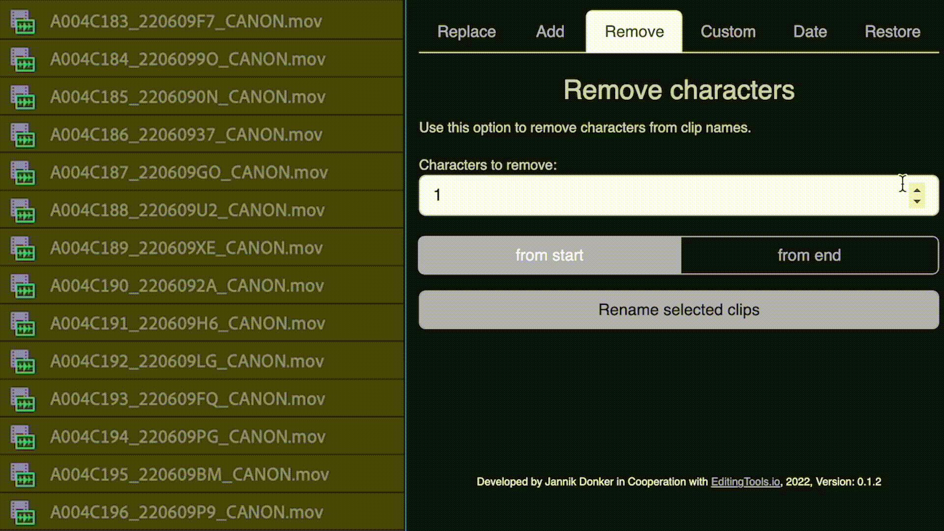 Batch Rename Adobe Premiere Pro Plugin