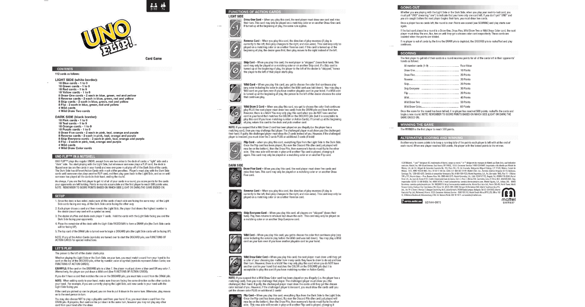 UNO Flip PDF Printable – Download All 112 Cards for Free! - EditionCards