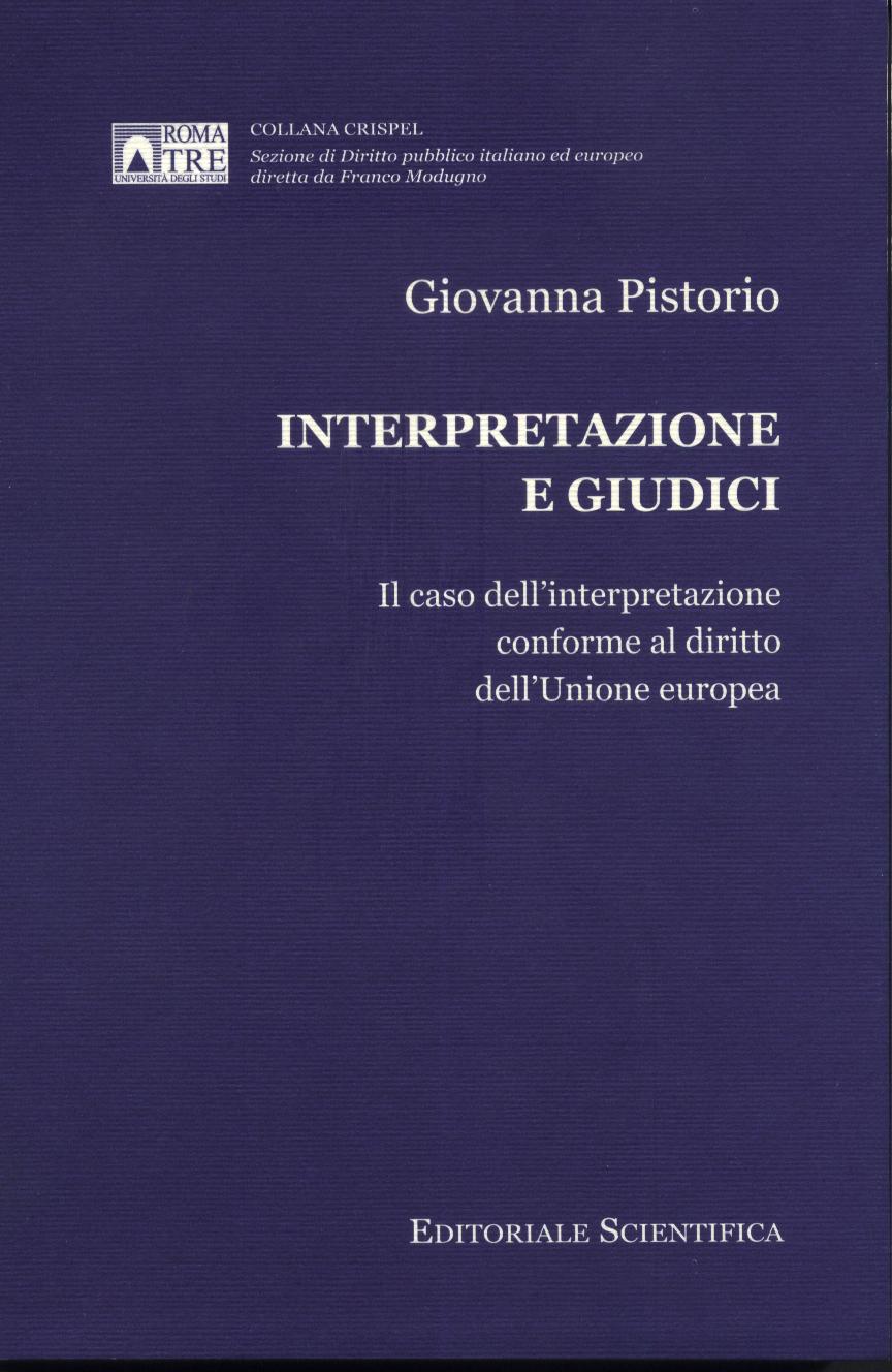 Interpretazione e giudici Editoriale Scientifica