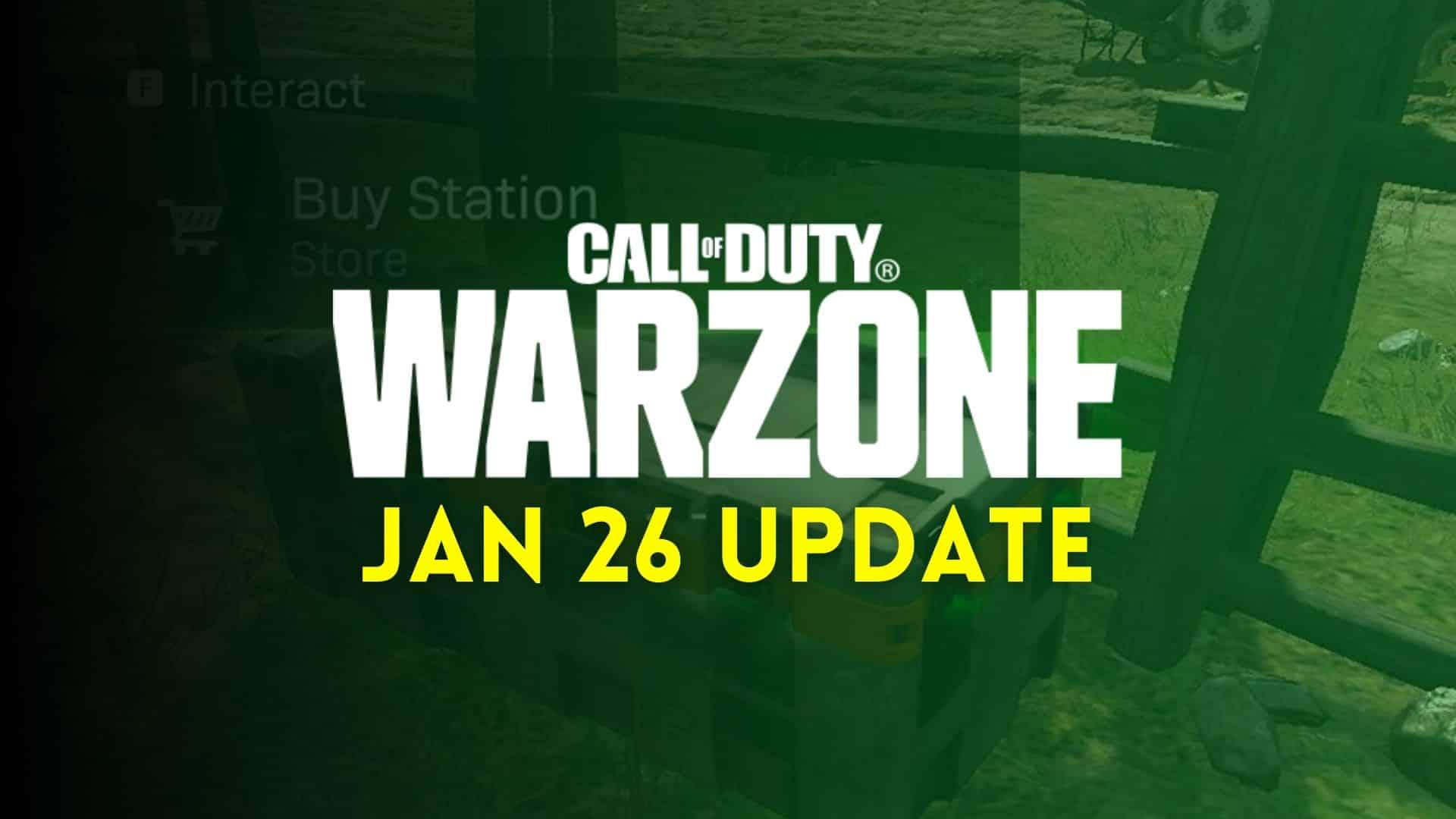 Warzone Jan 26 update patch notes Buy Stations freezing & Xbox fixes