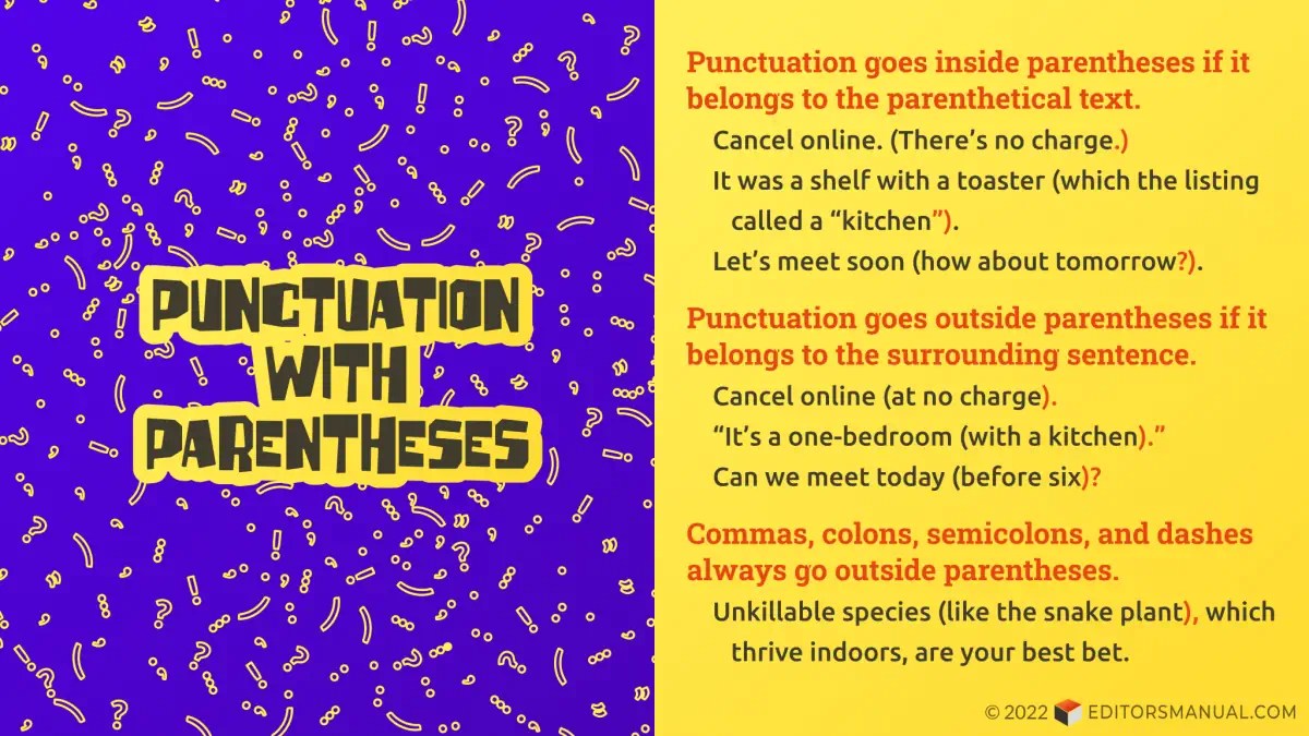 Does Punctuation Go Within or Outside Parentheses and Brackets? The