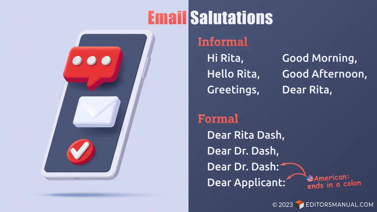 Email Salutations How to Start a Formal or Informal Email The Editor’s Manual
