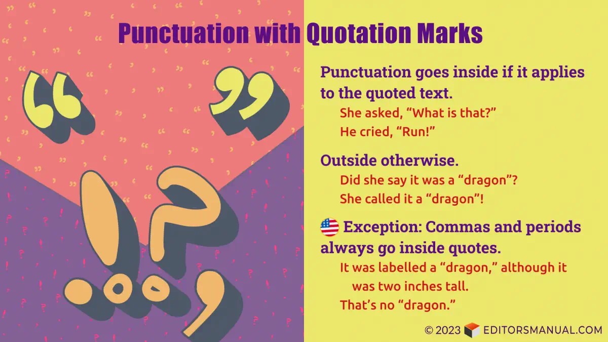 Does Punctuation Go Inside Quotation Marks? The Editor’s Manual