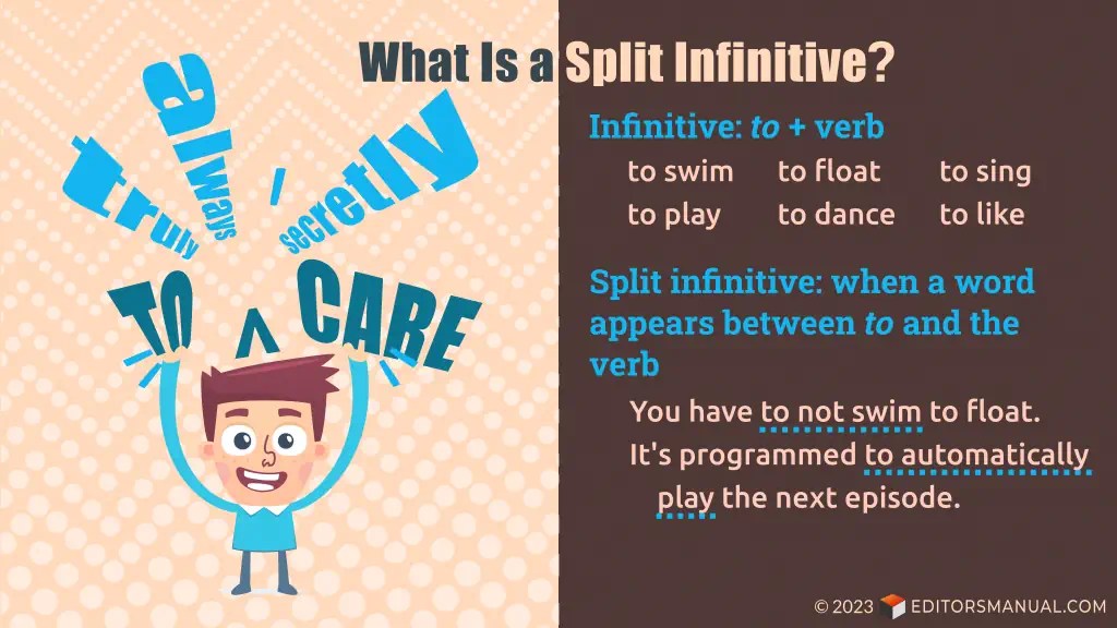 Split Infinitives (and Why They Are Fine) The Editor’s Manual