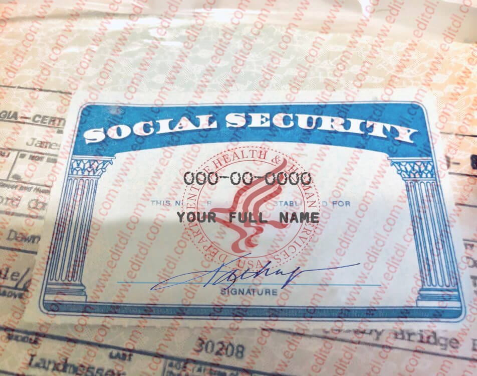 South Carolina Social Security Card Template EDIT SSC
