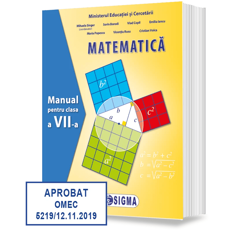 MATEMATICĂ. Manual pentru clasa a VIIa Editura Sigma
