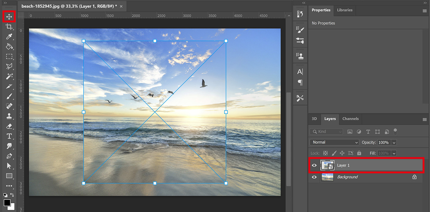 Create a blurry photo border in Edit with Kim