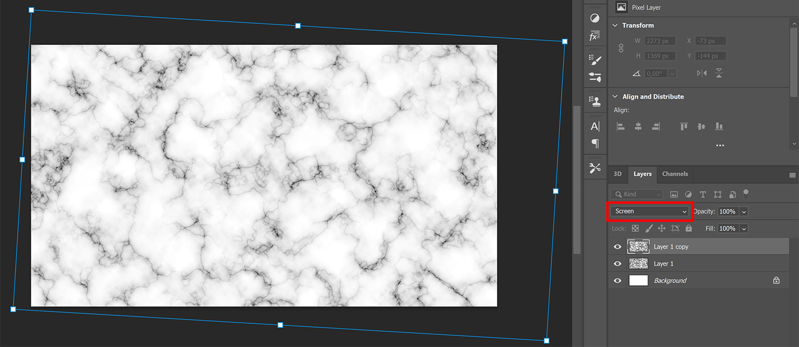 Create a marble texture in Edit with Kim