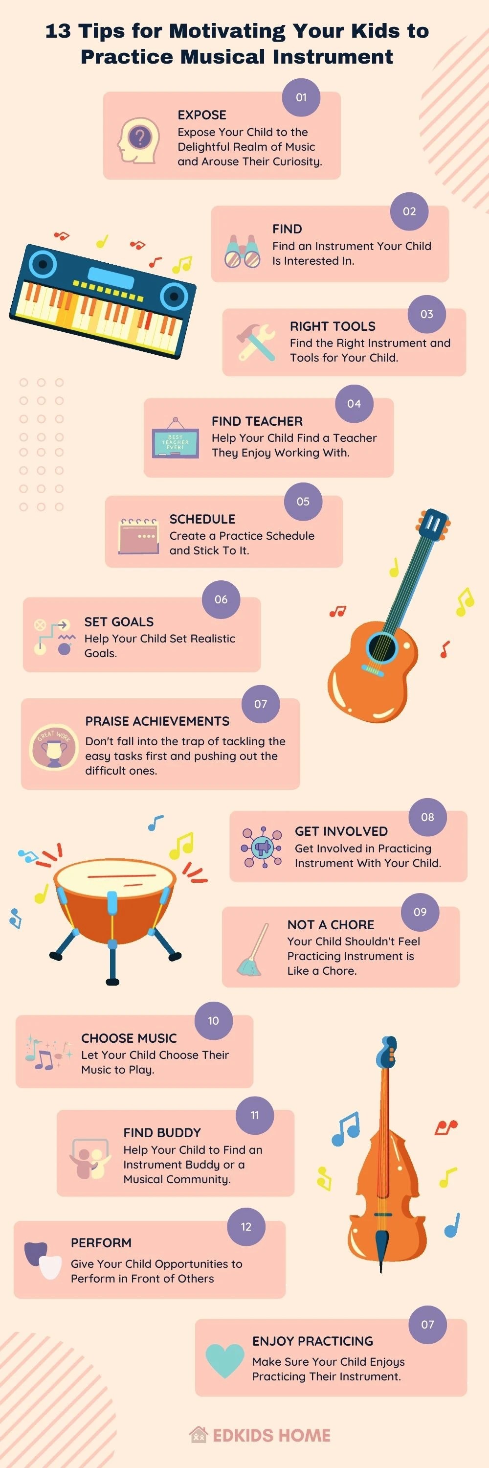 13 Tips How to Motivate Child to Practice Instrument Edkids Home