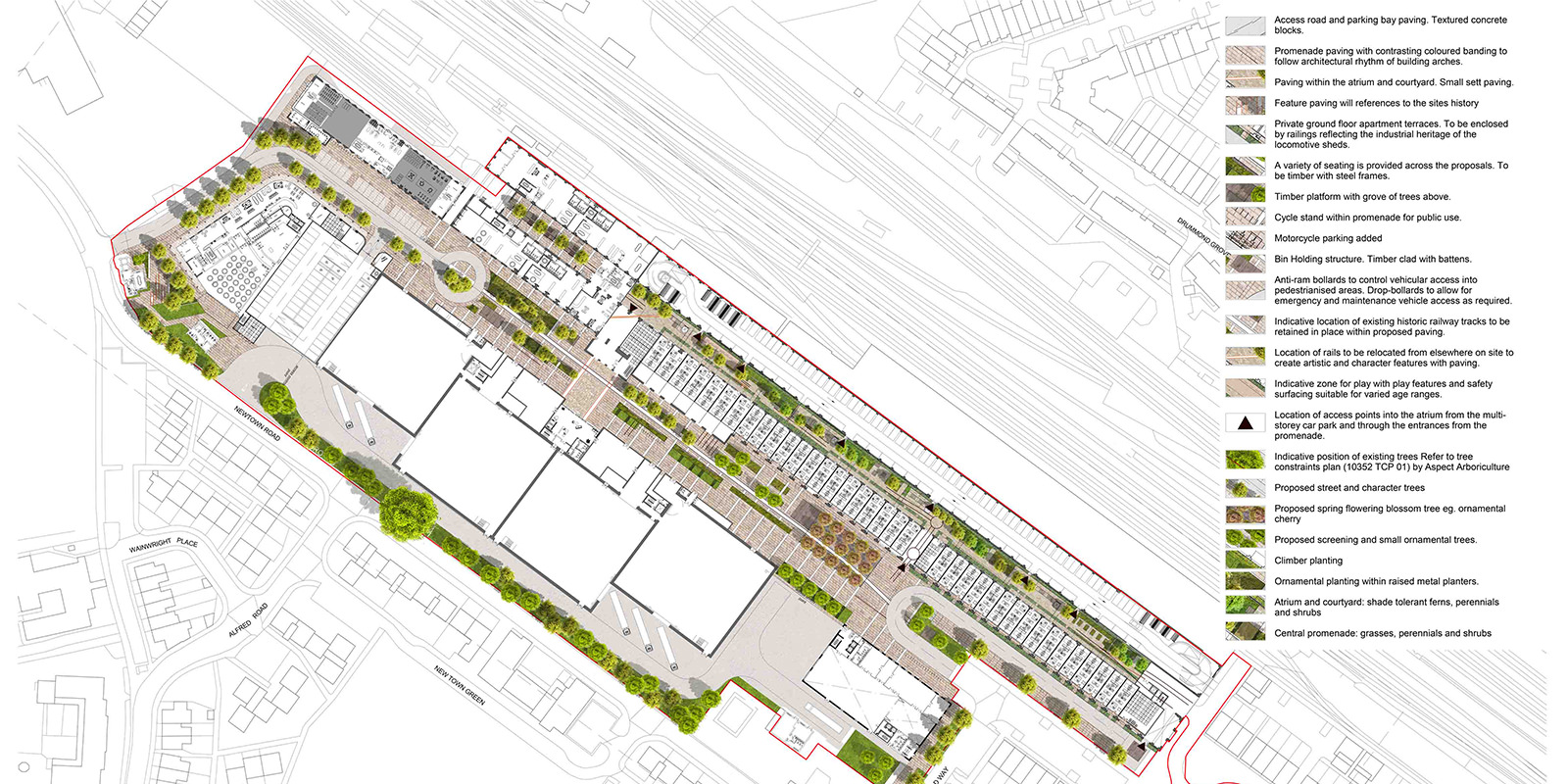 Newtown Works, Ashford, Kent Eleanor + Donald Landscape Architects