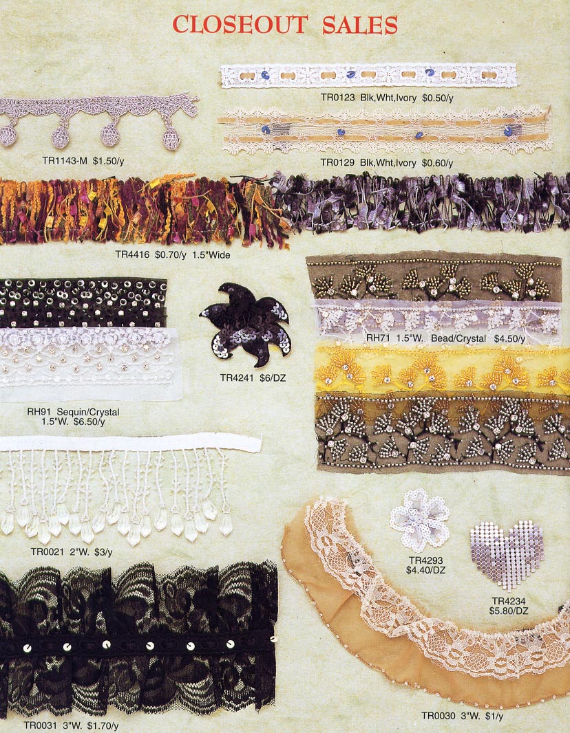 Trimmings Edley Fabrics 1800TRICOTS