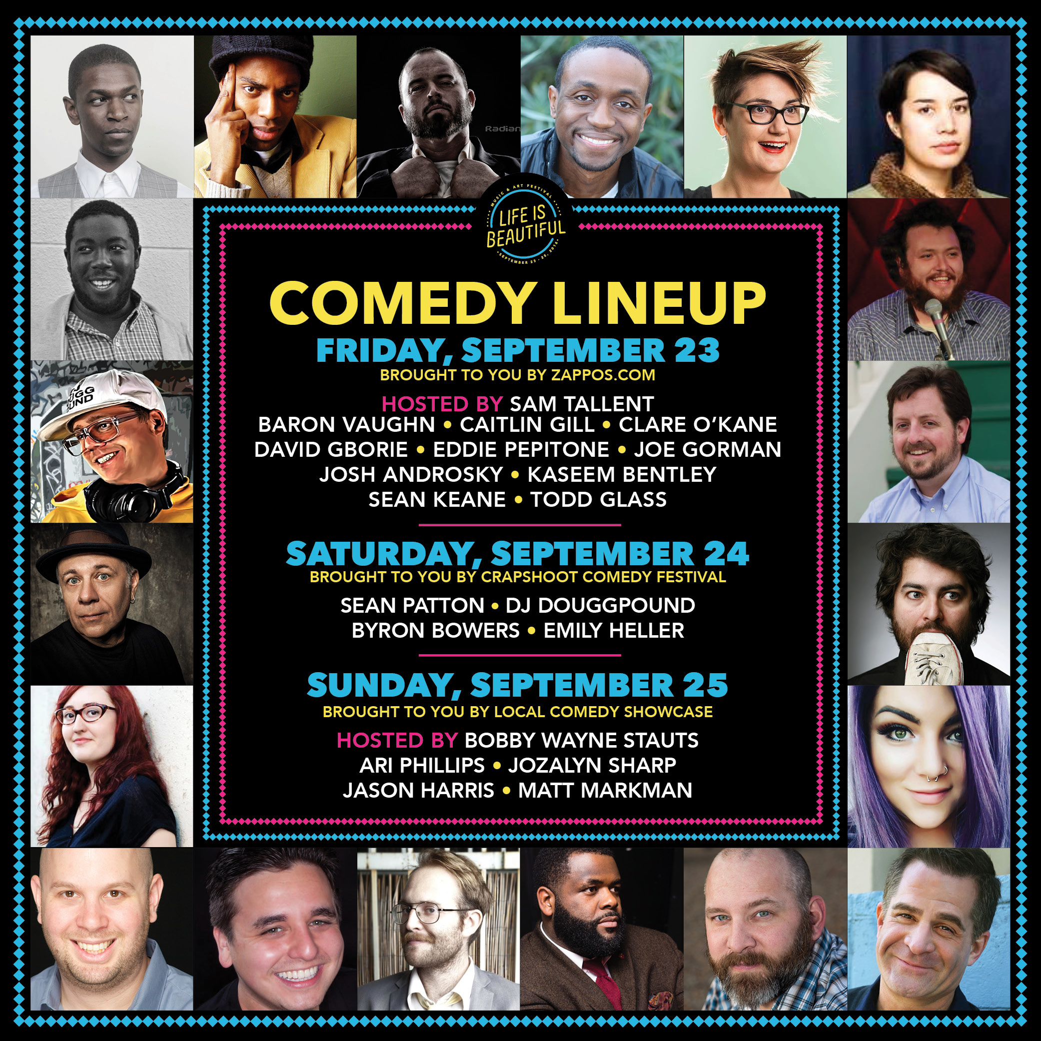 Life is Beautiful 2016 StandUp Comedy Lineup EDM Identity