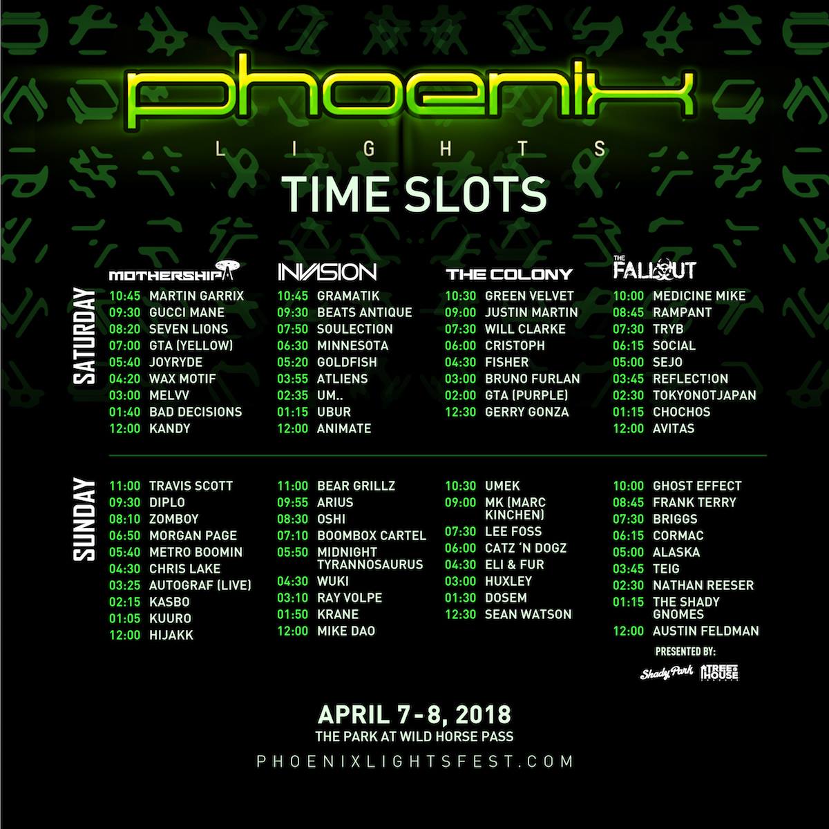 Phoenix Lights 2020 Lineup