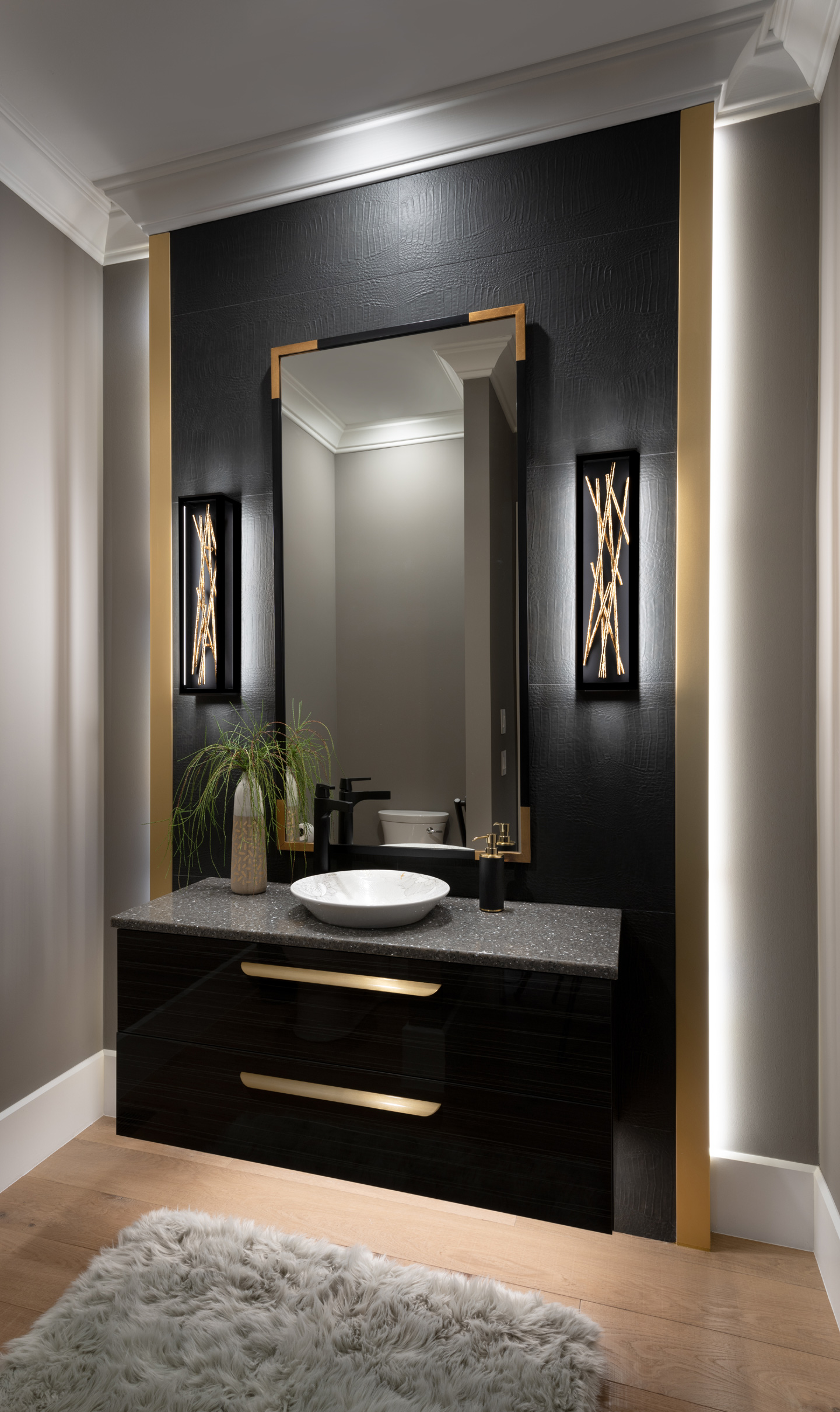 Floating Vanity Powder Bath Edmond Kitchen & Bath LLC