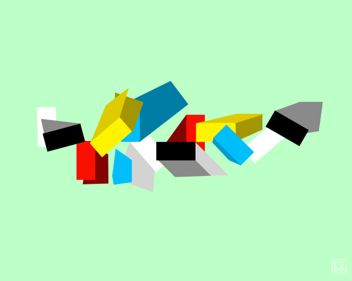Cubes Float Gif Edmond van der Bijl