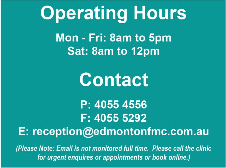 Operating Hours Edmonton Family Medical Centre