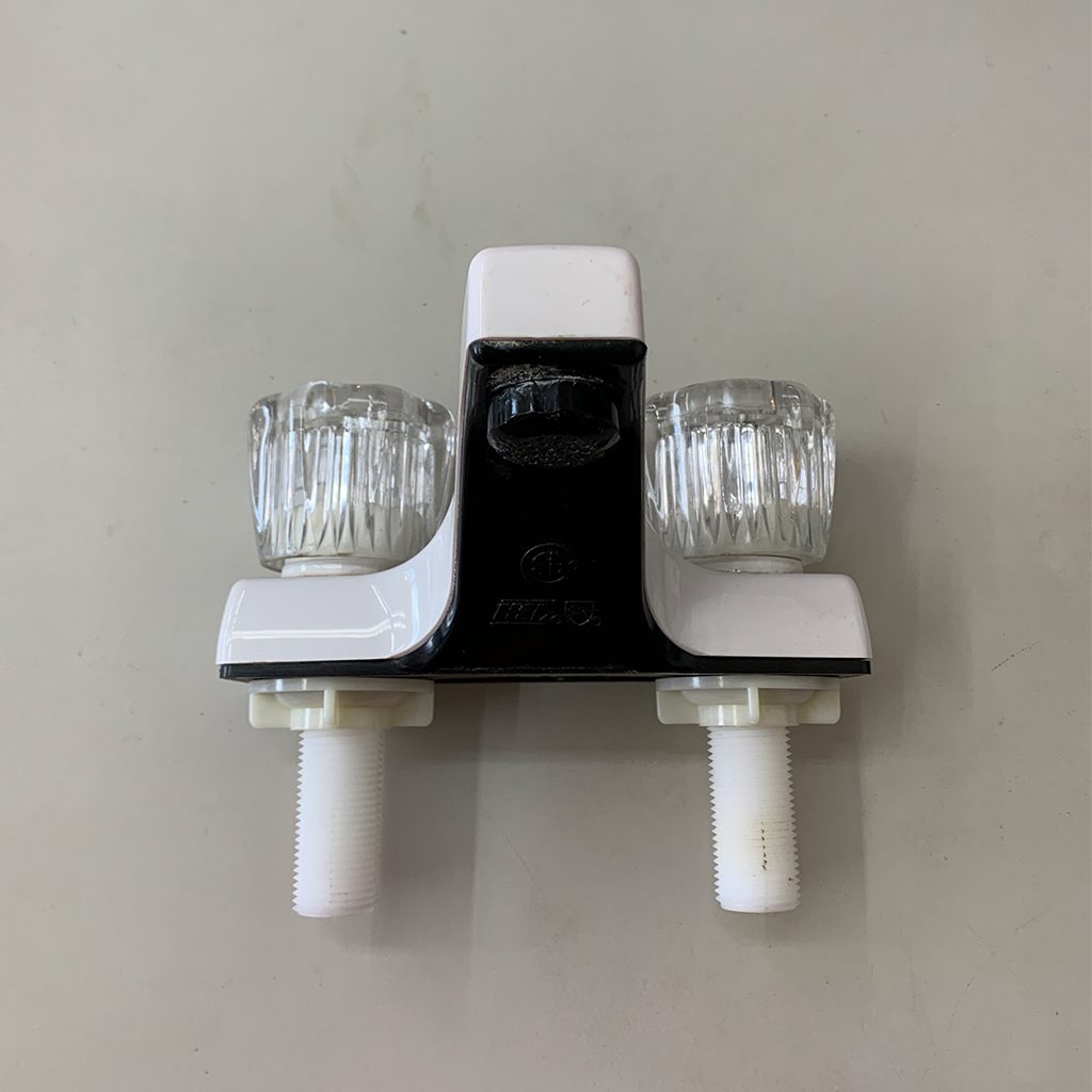 Used Deck Mount Bathroom Faucet White Edmonton RV Service
