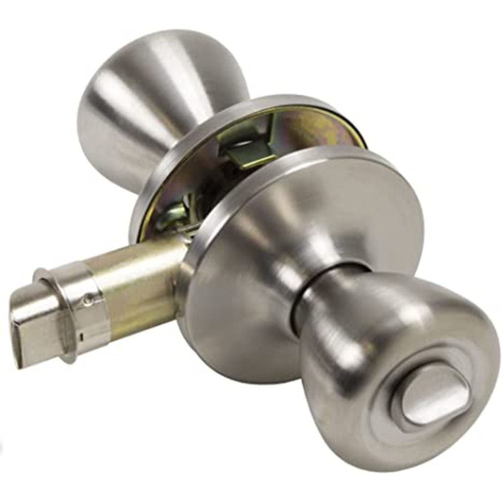 Locking Knob Door Latch Set Stainless Steel Edmonton RV Service