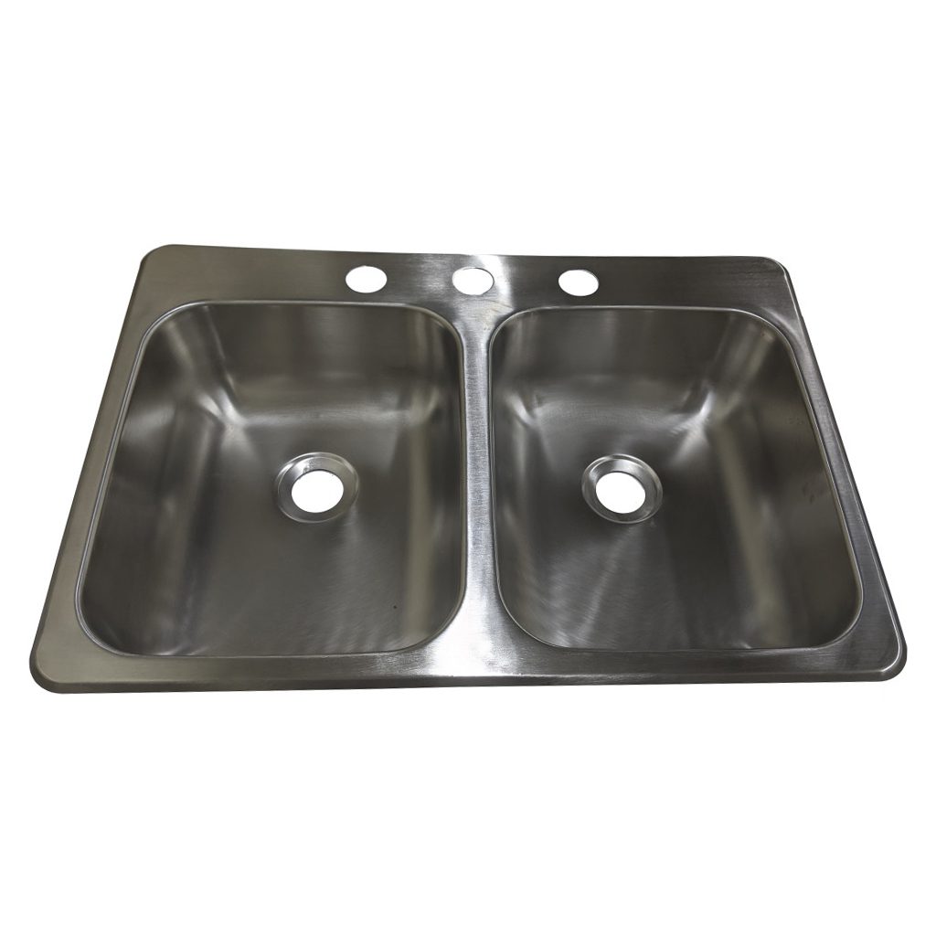 Double Sink Stainless Steel 17" x 25" Edmonton RV Service
