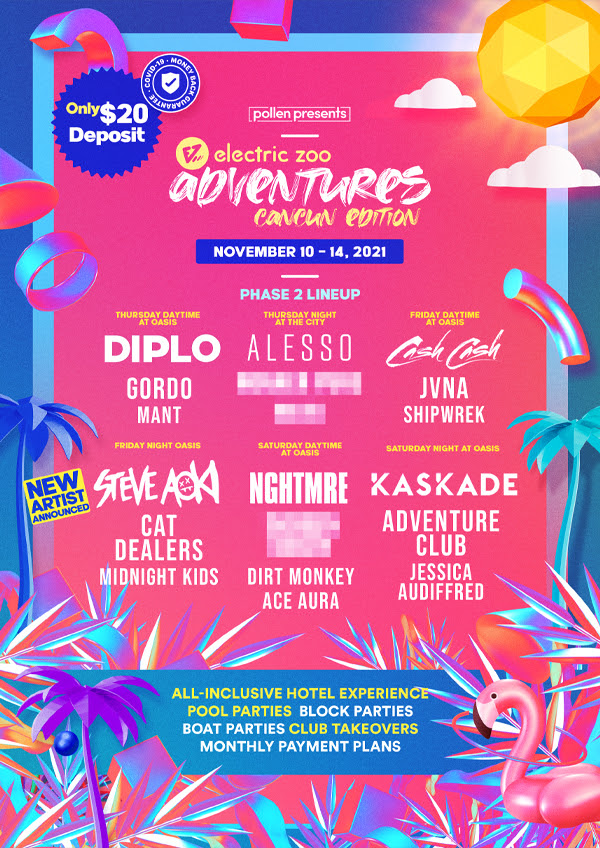 Electric Zoo Cancun 2021 adds to its stellar lineup EDMunplugged