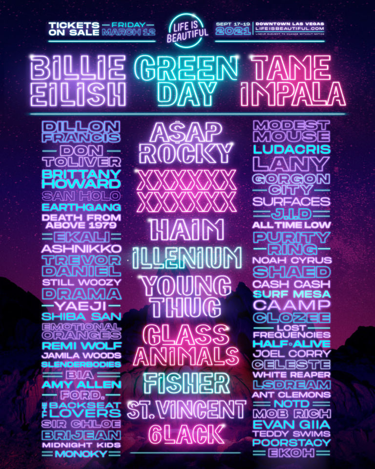 Life Is Beautiful 2021 reveals a stellar lineup of over 60 acts