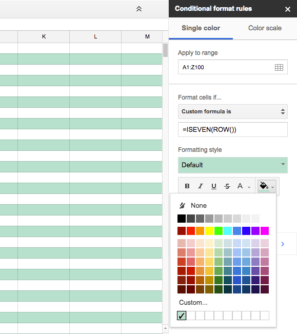 How to Color Alternate Rows or Columns in Google Sheets WWCSD