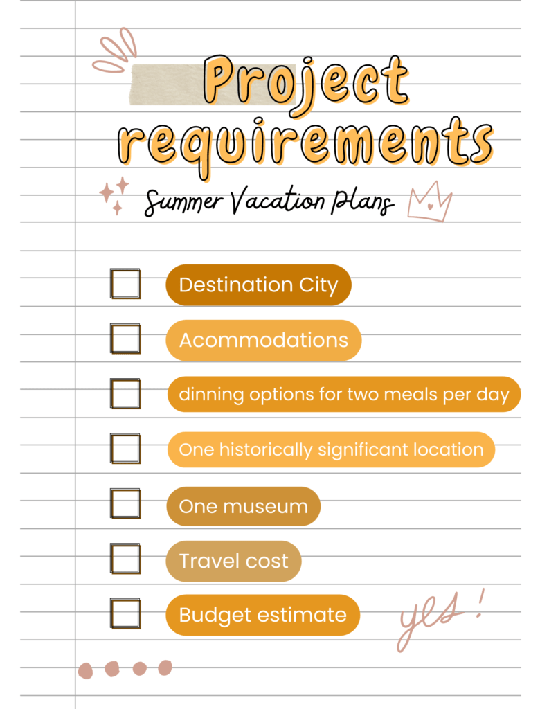 Summer Vacation Planning Project