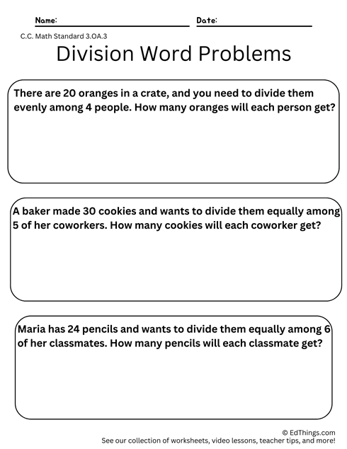 Free 3rd Grade Math Worksheets