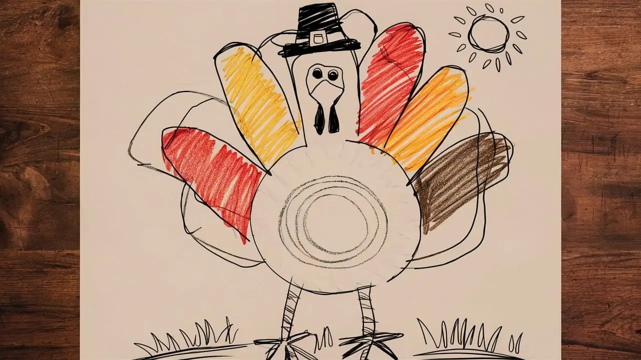 Create Thanksgiving Turkey Art with Hand-Tracing