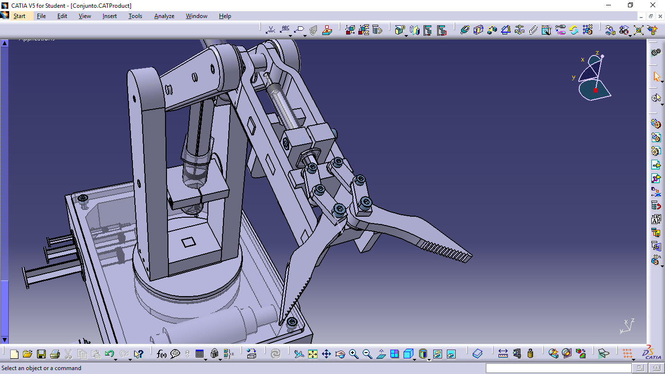 Hydraulic arm 3DEXPERIENCE Edu