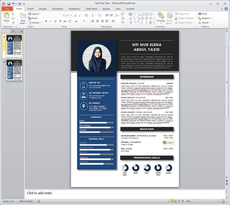 cara buat resume guna powerpoint