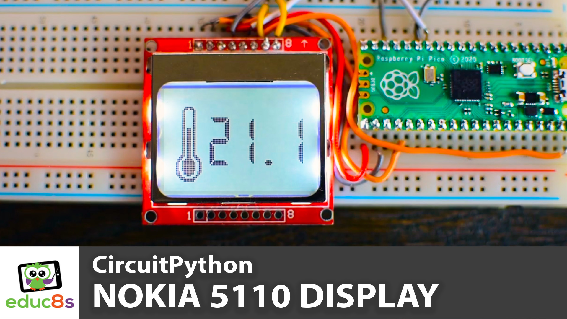 Raspberry Pi Pico Nokia 5110 ( pcd8544 ) display tutorial using