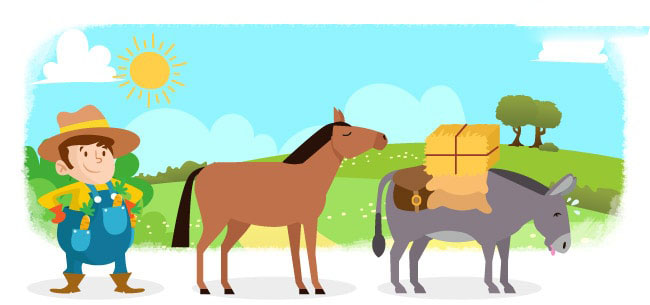 El caballo y el asno Educa y Aprende desde Casa