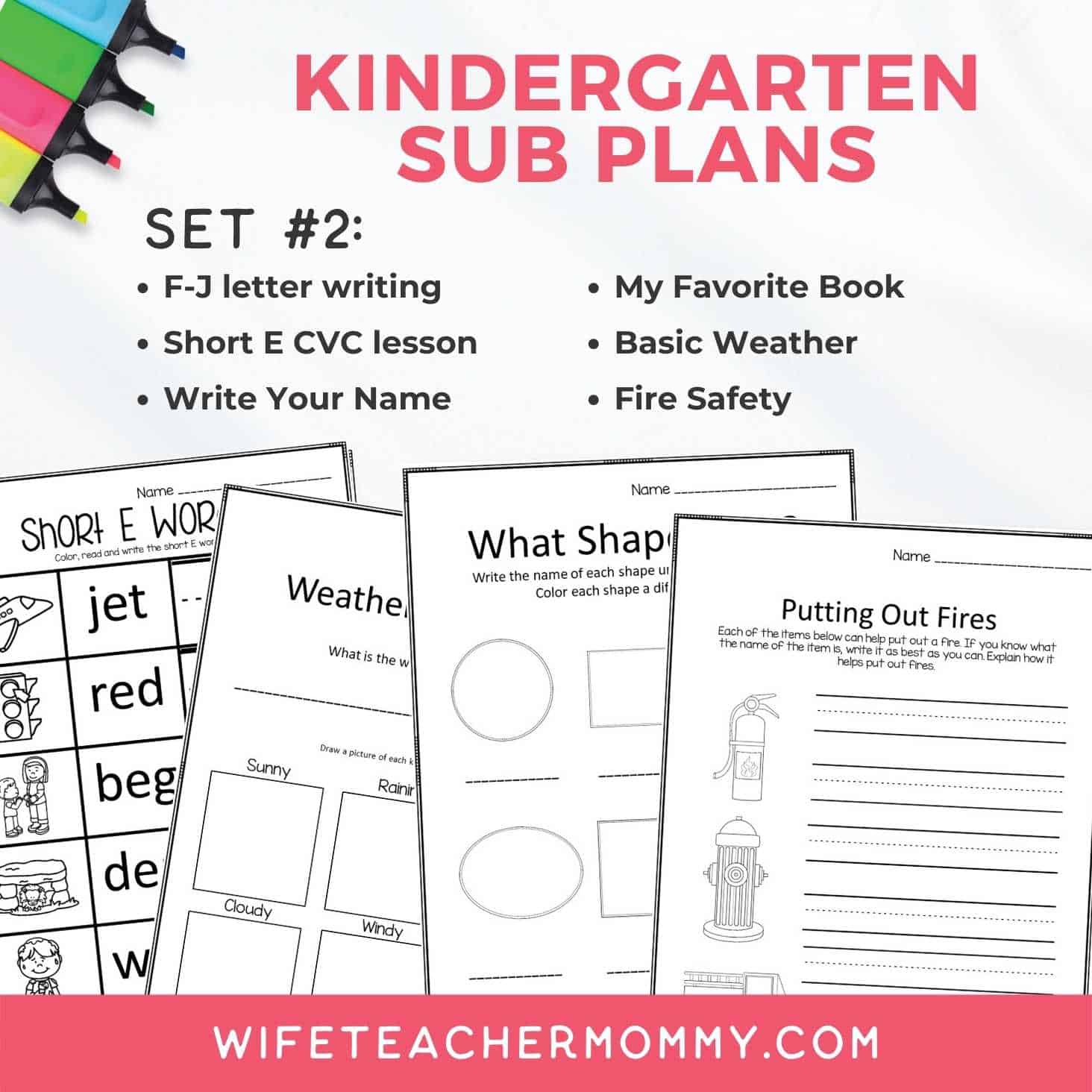 Unbeatable Sub Plans for Kindergarten Educate & Rejuvenate