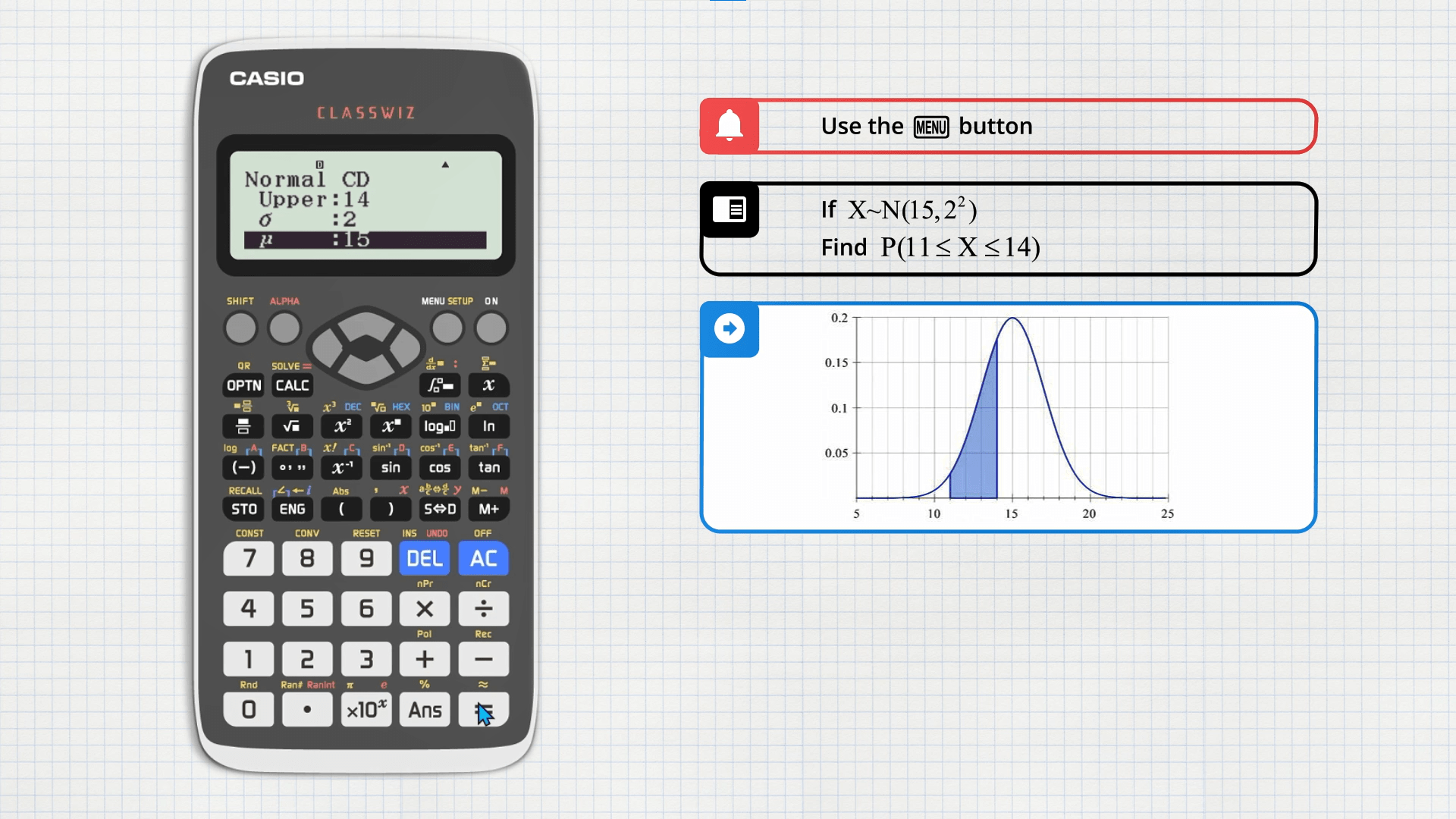 Normal Distribution Probability Casio Calculators