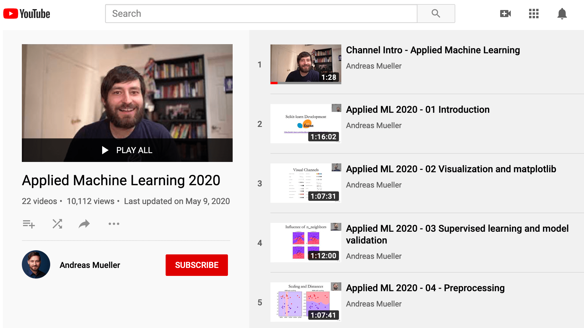 COMS W4995 Applied Machine Learning Spring 2019 Schedule