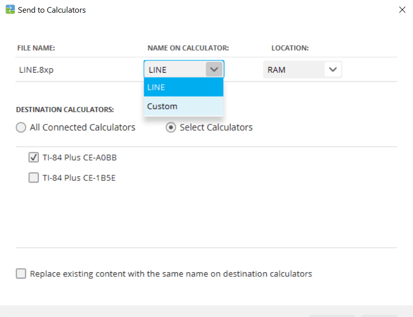 Sending a TIBasic Program to a Calculator