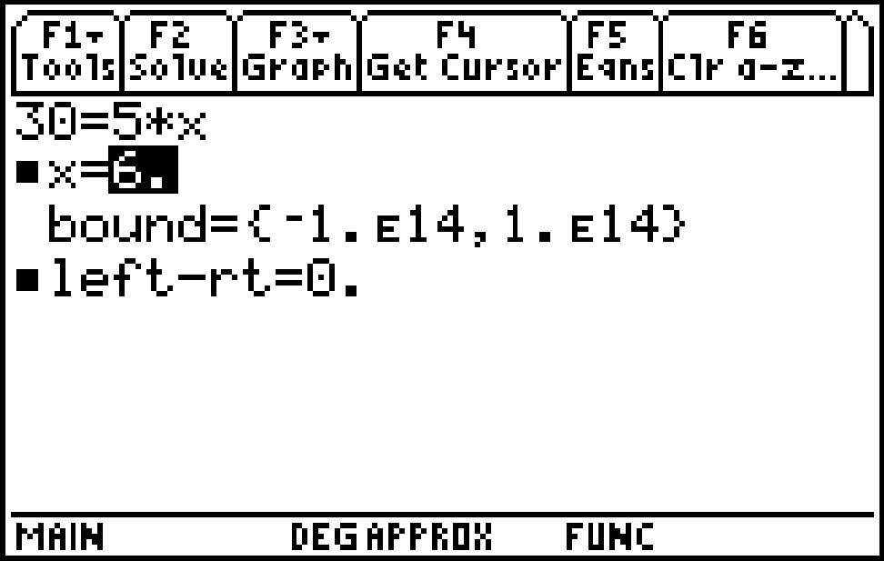 Solution 12176 Using the Numeric Solver on the TI89 Family, TI92 Family, and Voyage™ 200