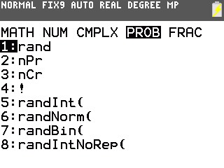 Solution 34884: Using the rand() Function on the TI-83 Plus and TI-84