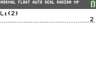 Solution 34885: Displaying a Single Value in a List on the TI-83 Plus